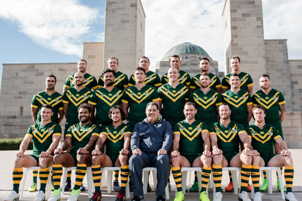 The Australian Kangaroos arrive in Canberra for the ANZAC Test on Friday.  Photo: Jamila Toderas