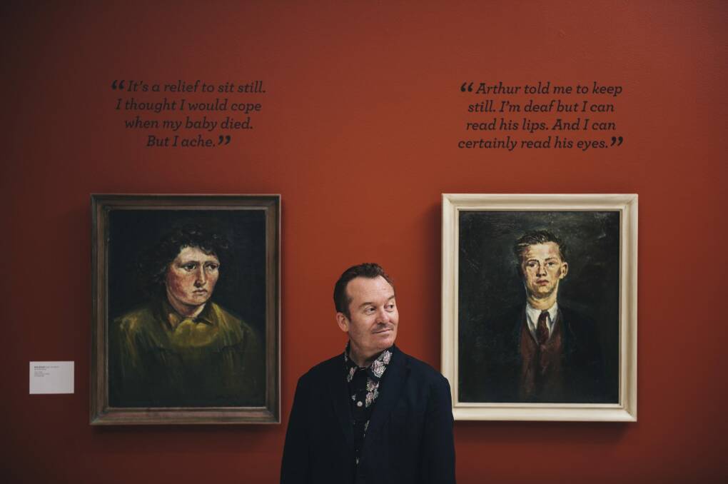 National Portrait Gallery senior curator Christopher Chapman opens the Boyd exhibit. Photo: Rohan Thomson