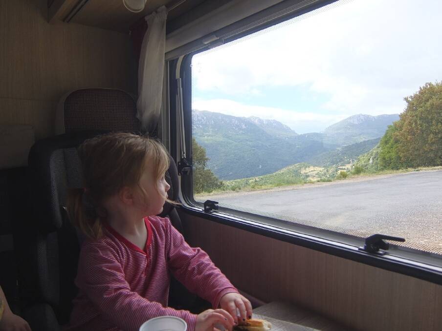 Memories: Maeve enjoys the view of the Pyrenees. Photo: John-Paul Moloney 