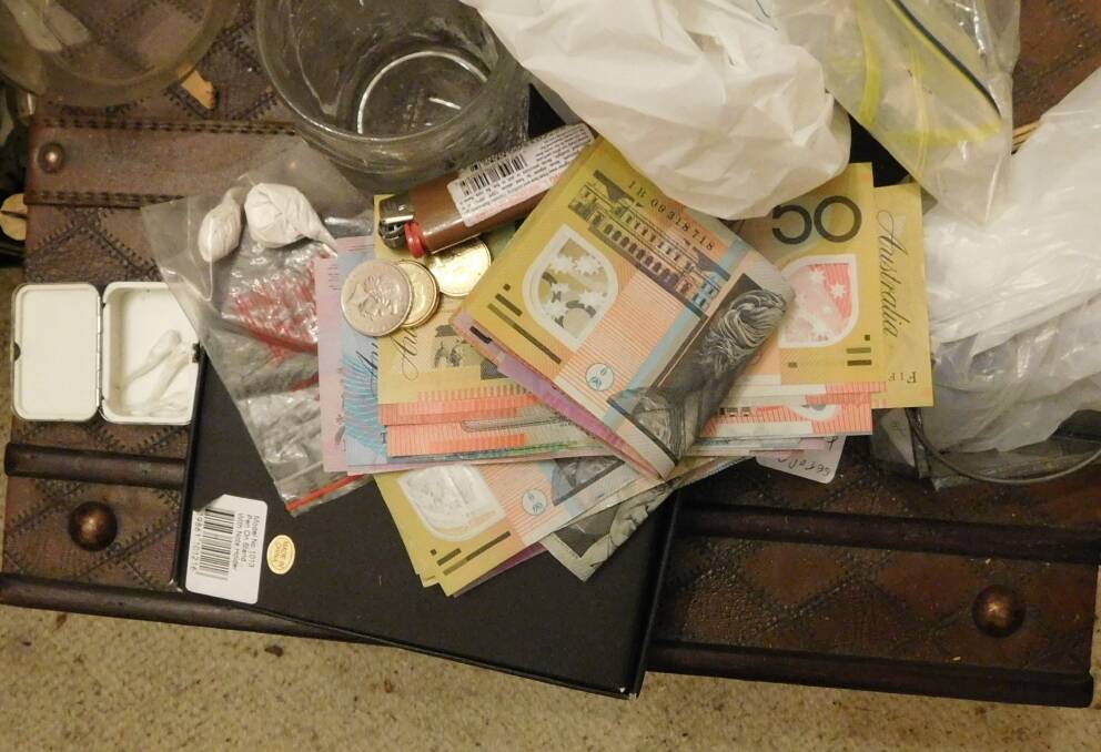 Police found money and heroin at the house. Photo: Supplied
