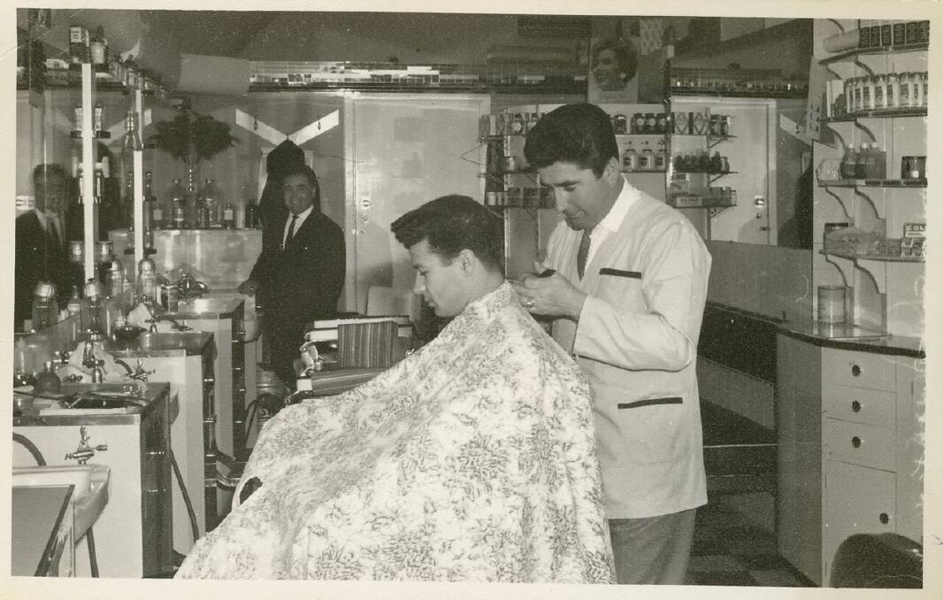 Giuseppe Cataldo in his salon in the 1960s. Photo: Supplied