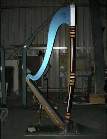 Resonance public art harp.