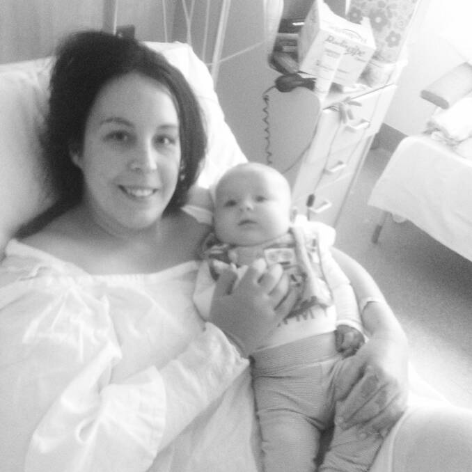 Amaroo's Laura Hunter has spoken out for the first time after she and her 9-week-old daughter Molly suffered serious burns in a devastating house fire in April. Photo: Supplied