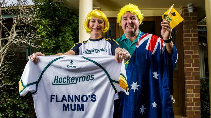 Fred and Judy Flanagan are preparing for their trip to London to watch their daughter Anna compete with the Australian hockey team, the Hockeyroos. Photo: Rohan Thomson
