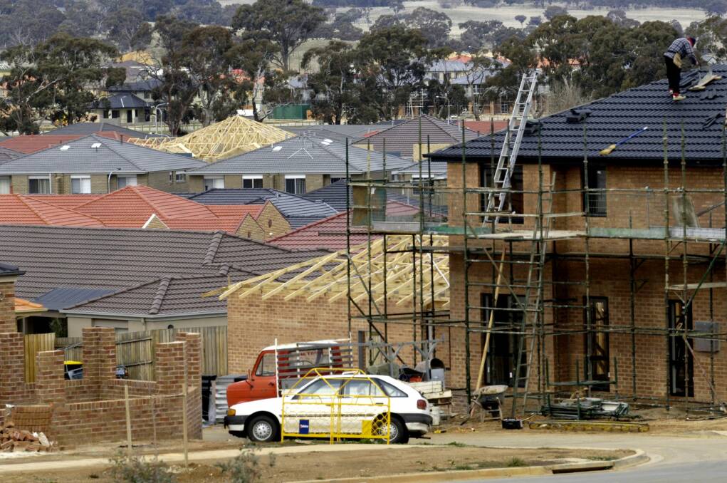 Approvals for new dwellings have slowed down in the ACT.