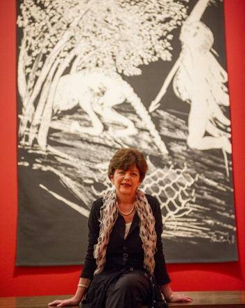 Curator Deborah Hart with one of the Arthur Boyd works on display at the NGA. Photo: Jay Cronan