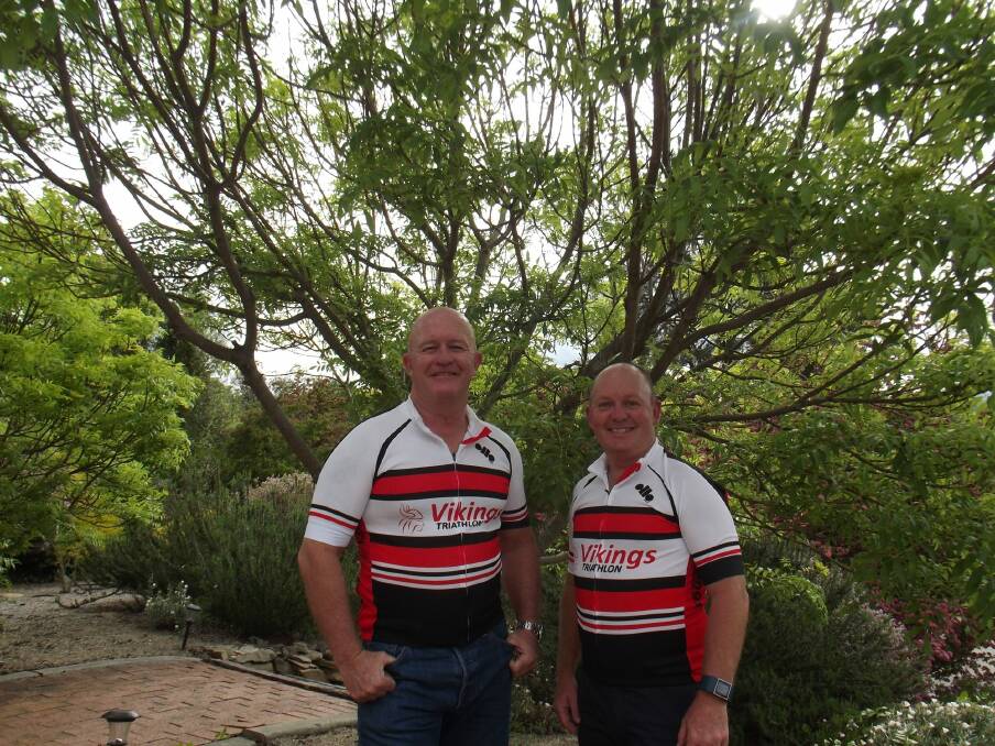 Geoff Williams and Ian Cross are riding from Canberra to Batemans Bay - the long way around - to raise funds and awareness for Red Nose. Mr Williams lost his daughter to Sudden Infant Death Syndrome 26 years ago; Mr Cross lost his grandson to the heartbreaking syndrome five years ago. Photo: Supplied