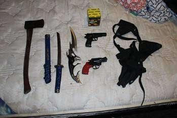 A variety of weapons were seized from the Red Hill home. Photo: ACT Policing