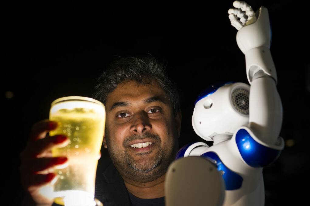 Professor Damith Herath will speak about artificial intelligence and robotics at King O'Malley's Pub on May 25 as part of Canberra's first Pint of Science series. Photo: Jay Cronan