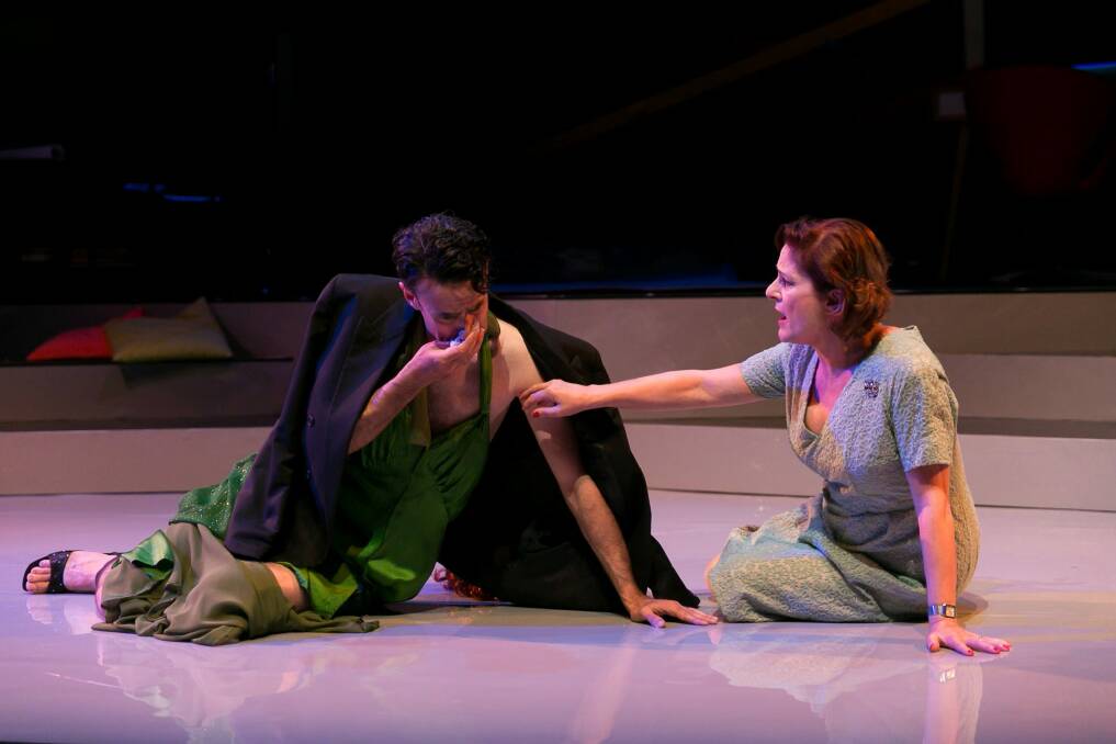 Tobias Cole as Ambrose, left and Sonia Todd as Edith Campbell Berry in <i>Cold Light</i>. Photo: Shelly Higgs
