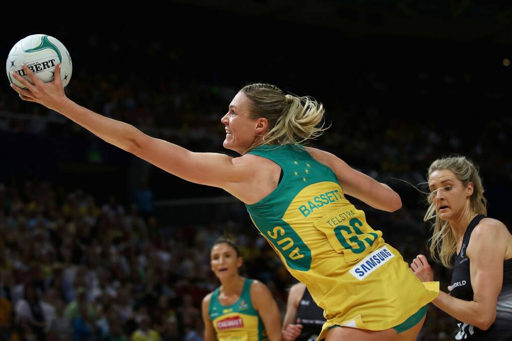 Unstoppable: Caitlin Bassett proved far too dominant in the Constellation Cup. Photo: Getty Images