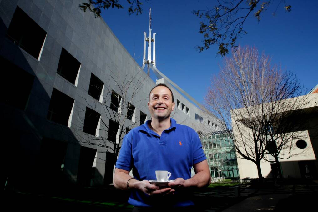 Dom Calabria owner of Aussie's Cafe at Parliament House. Photo: Andrew Meares