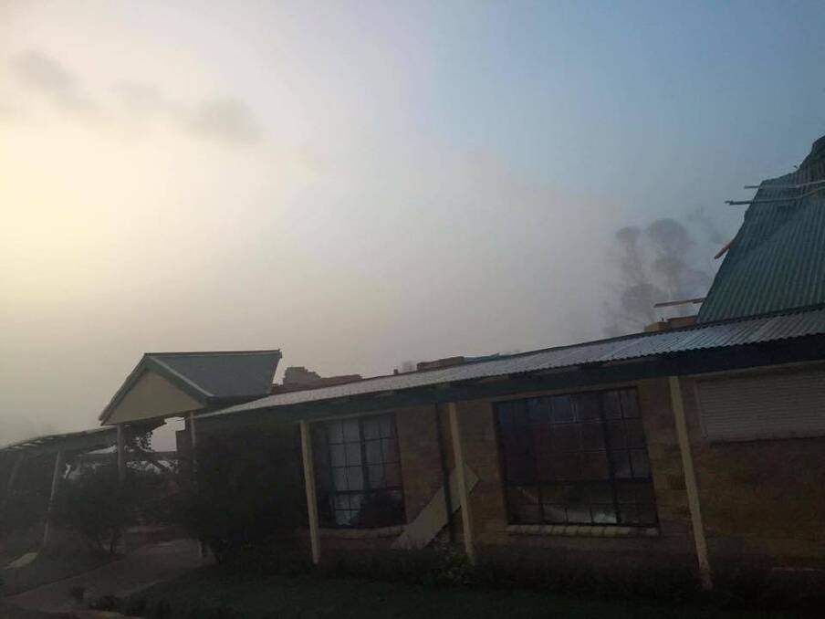 Roofs have been lifted and properties strewn with debris, as seen on the Queanbeyan SES Facebook page.  Photo: Supplied