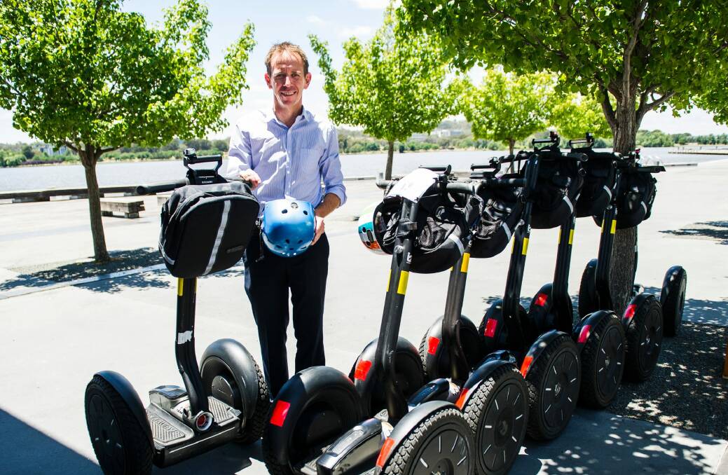 Shane Rattenbury announced the coming changes last year following the publication of the 2016 Segway Review Report. Photo: Elesa Kurtz