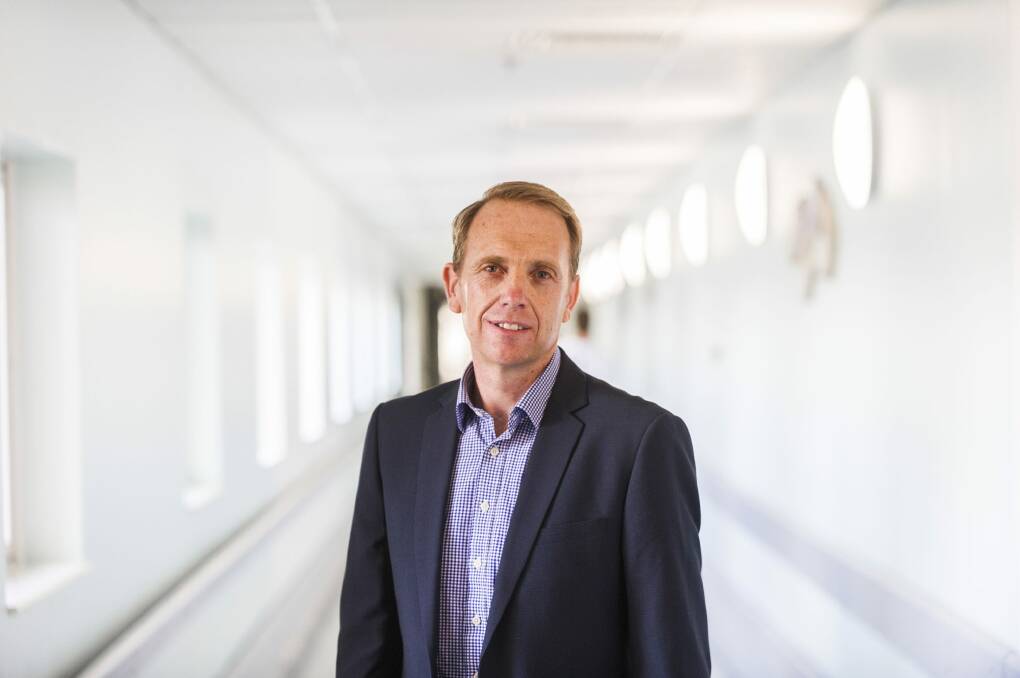 Health Minister Simon Corbell at the Canberra Hospital. Photo: Rohan Thomson