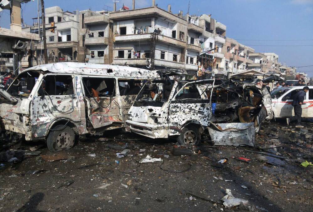The aftermath of two blasts in the central Syrian city of Homs at the weekend. The conflict is not just highly complex and tragic; it has now also reached a very dangerous peak. Photo: SANA/AP