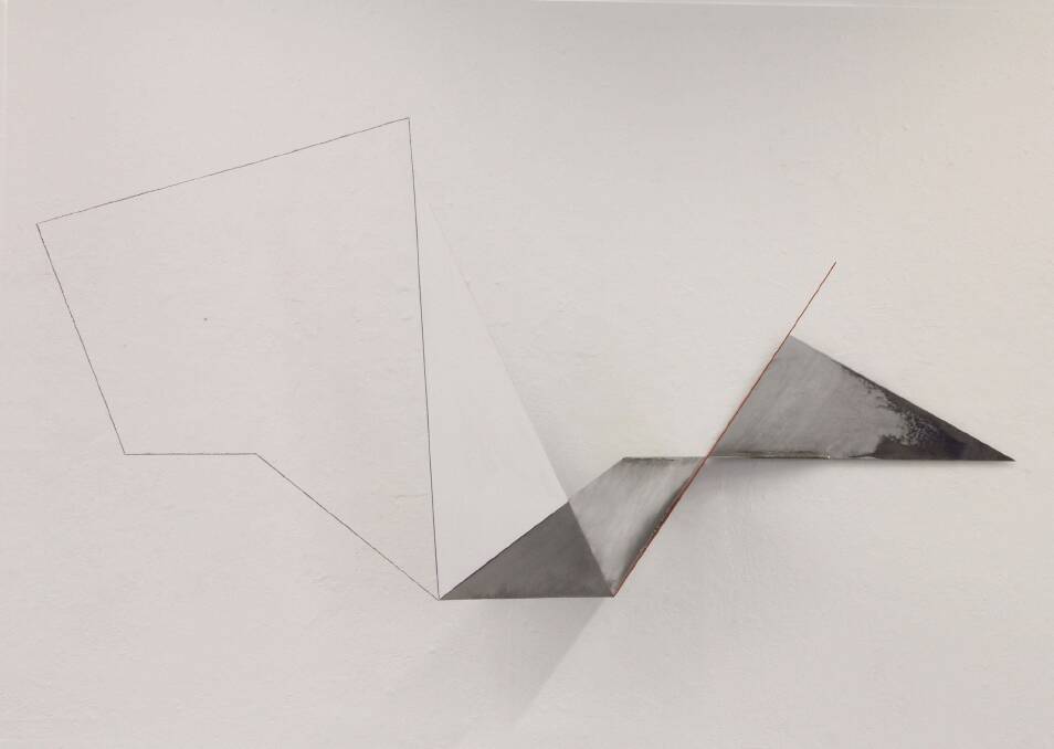 Kael Stasce's pieces at The Garage play with perspective and challenge visual perception. Photo: Supplied