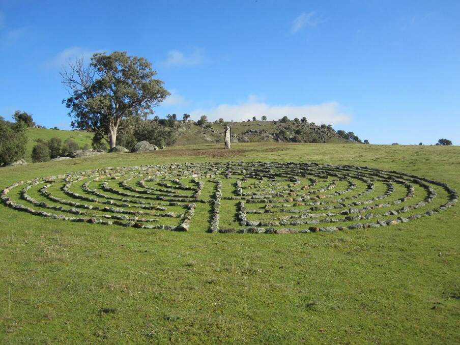 John Baker's labyrinth at Old Graham, his property near Canberra.