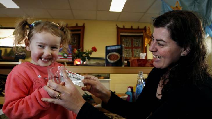 Four year old Alexandra Hasda-Hall has her diet carefully monitored. Photo: Jeffrey Chan