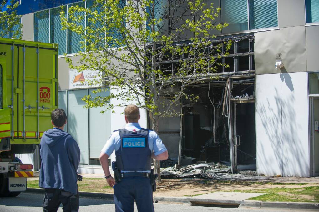 The Tattoo Culture shop in Tuggeranong was destroyed by fire. Photo: Elesa Kurtz