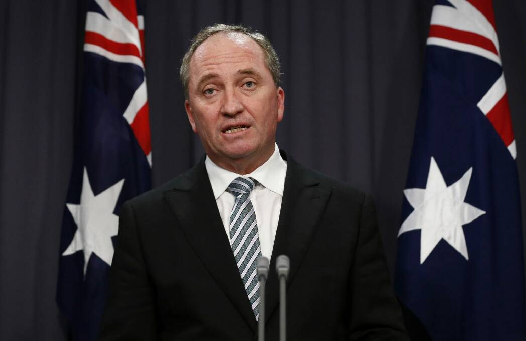 Deputy Prime Minister Barnaby Joyce has written to the Victorian government this week. Photo: Alex Ellinghausen