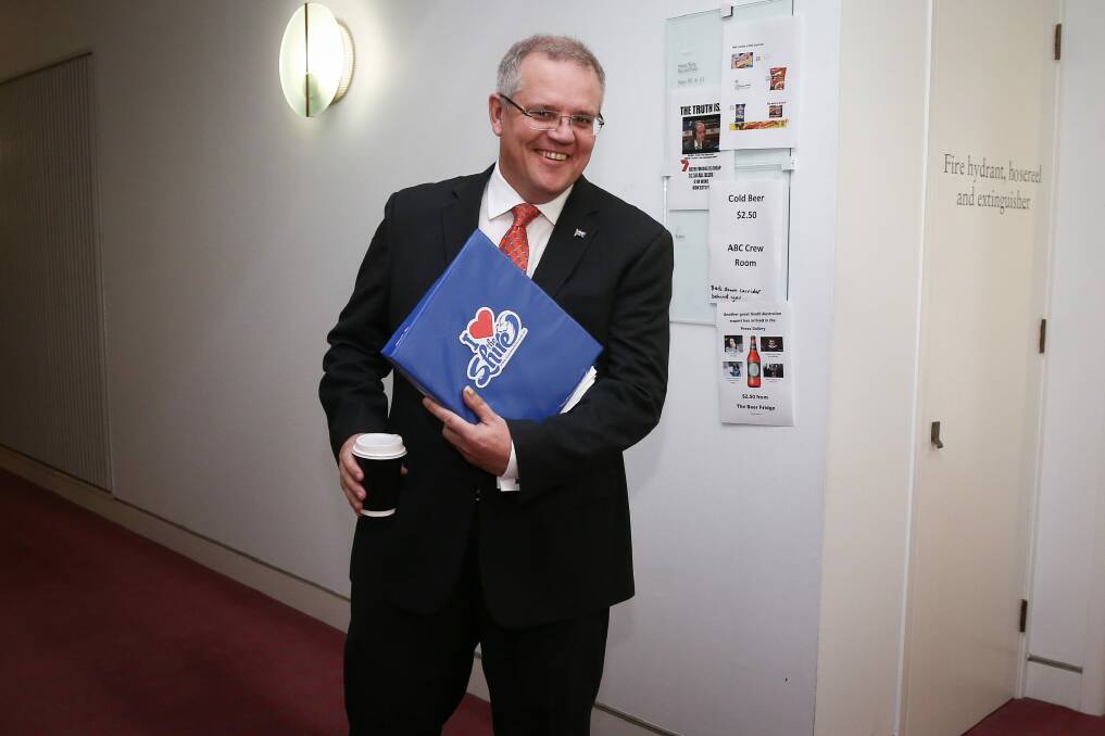 Scott Morrison must sell the government's economic vision in his new role as Treasurer. Photo: Alex Ellinghausen
