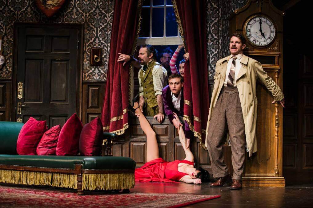 A scene from The Play That Goes Wrong at the Canberra Theatre. Photo: Jamila Toderas