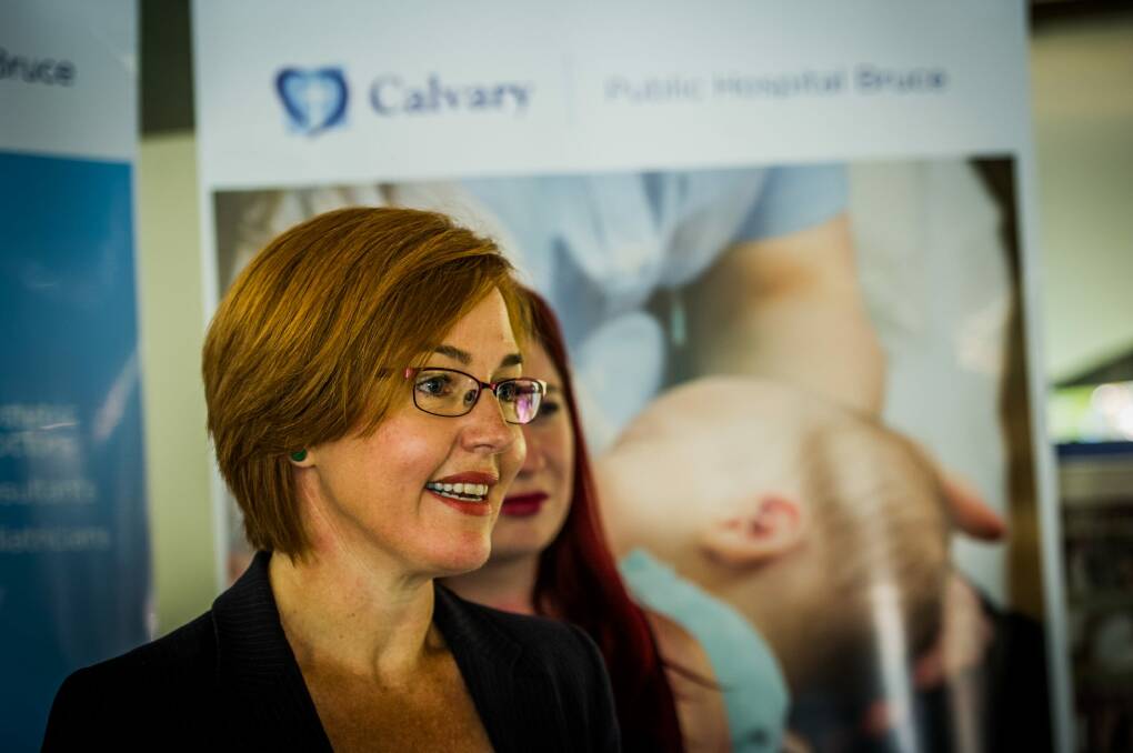 ACT Health Minister Meegan Fitzharris at Friday's announcement. Photo: karleen minney