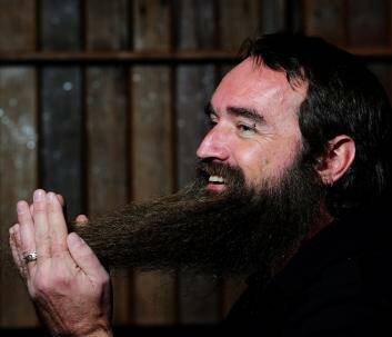 Jason McCormack of Dunlop - winner of King O'Malleys' best beard competition. Photo: Melissa Adams