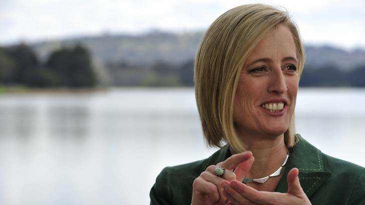 ACT Chief Minister Katy Gallagher ... ACT Labor has promised to inject another $30 million into mental health services by 2017 if it wins the election in October. Photo: Jay Cronan