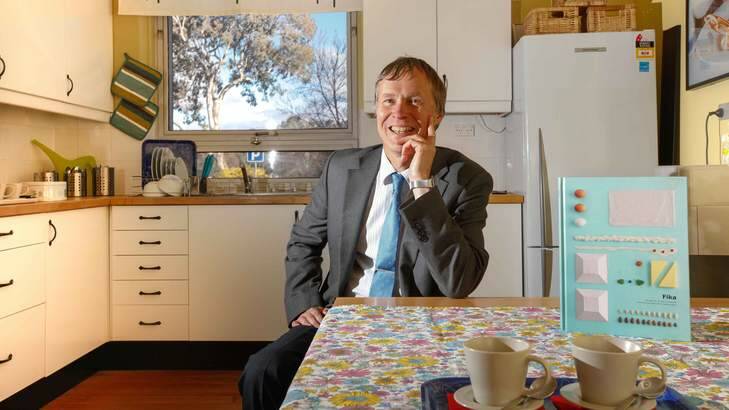 Lennart Jansson, charge d'affaires at the Swedish embassy, sits surrounded by Ikea products in the staff kitchen. Photo: Katherine Griffiths