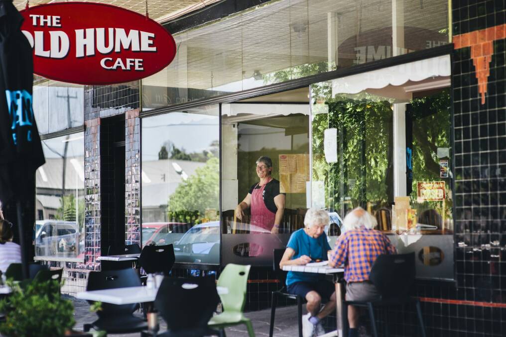 Peta Luck, owner of the Old Hume Cafe on the Old Hume Highway in Gunning.  Photo: Rohan Thomson