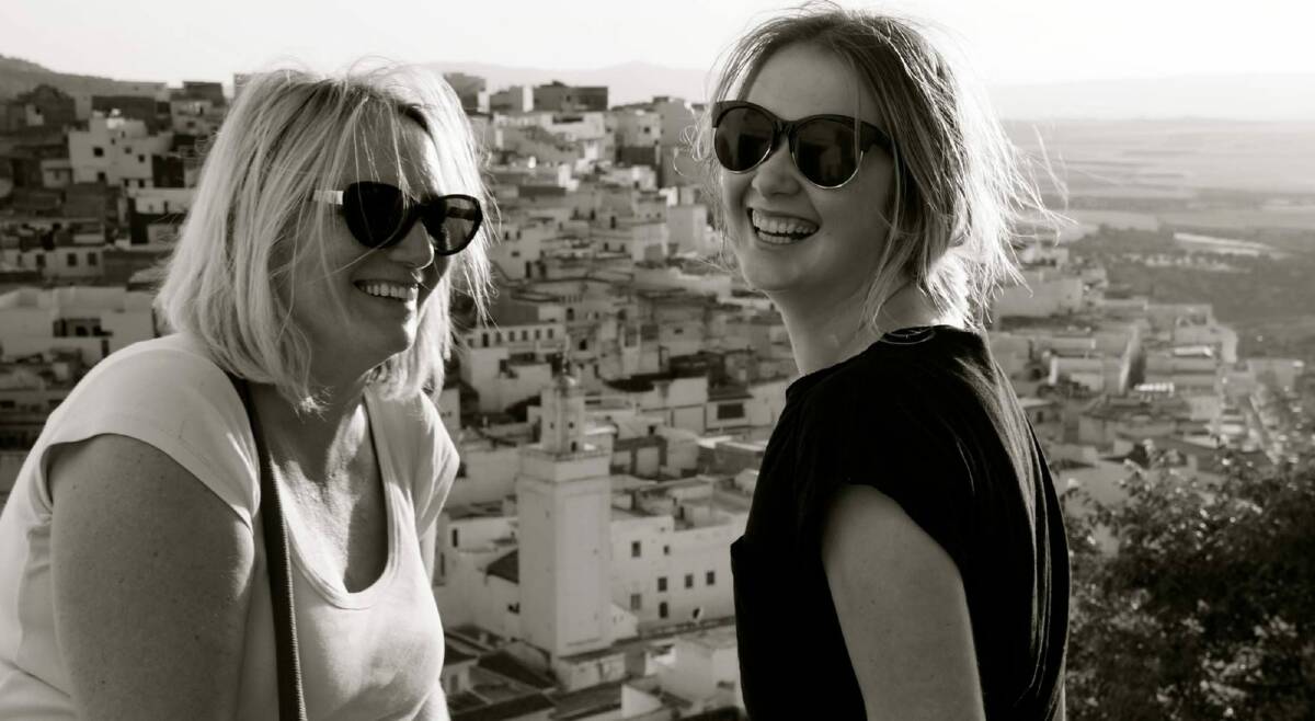 Liliane Derden pictured on holidays in Morocco with her daughter Chelsea Gibson.