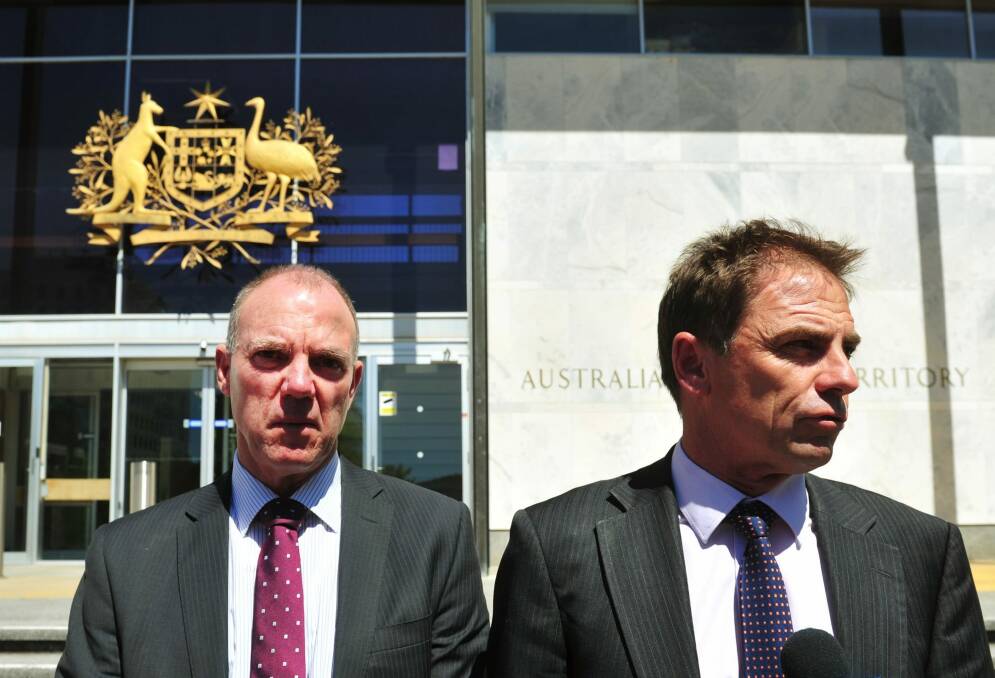 'Incredibly disappointed': Glenn Freebody and Brett Freebody outside the Supreme Court after the sentencing of Luigi Costa. Photo: Melissa Adams