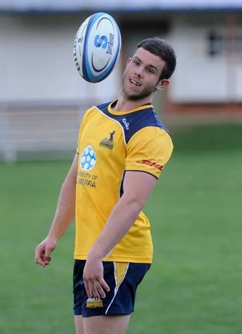 Brumbies player Robbie Coleman  at team training at Griffith Oval. Photo: Richard Briggs