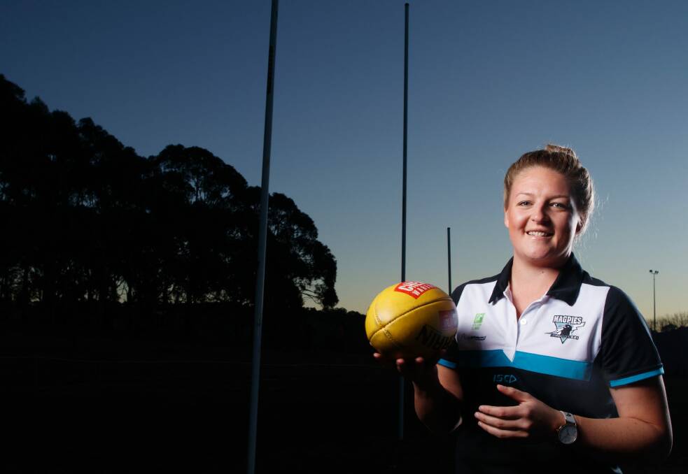 Belconnen Magpies and GWS Giants AFL Women's forward Hannah Wallett. Photo: Sitthixay Ditthavong