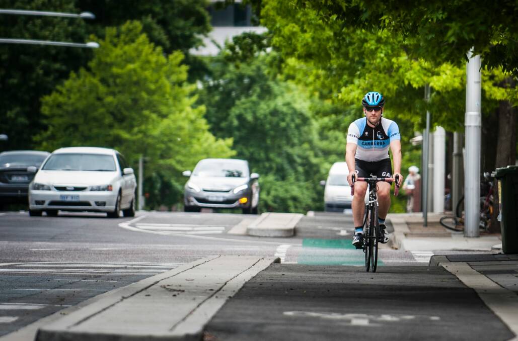 Canberra Cycling Club president Nathan Edwardson says the ACT boasts "really good" cycling infrastructure. Photo: Elesa Kurtz