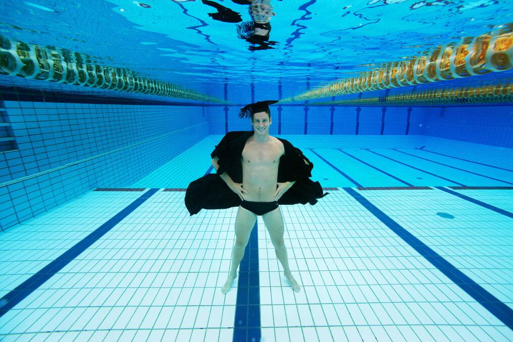 Commonwealth Games gold medallist Alex Graham in the pool at Bond University. Photo: Bond University