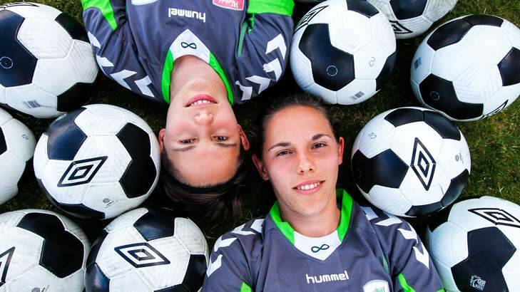 Twin sisters Ashleigh and Nicole Sykes have been selected in the Australian Matildas squad. Photo: Katherine Griffiths