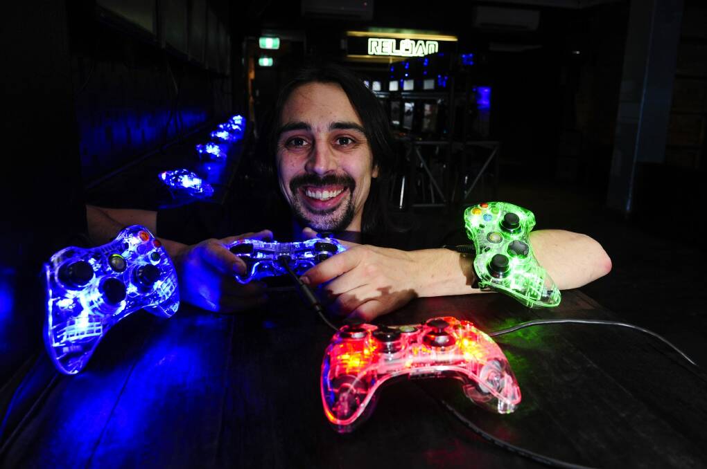 Grab your controller: James Andrews, one of the owners of Canberra's first e-sport and video gaming bar, which will open this weekend in Civic. Photo: Melissa Adams