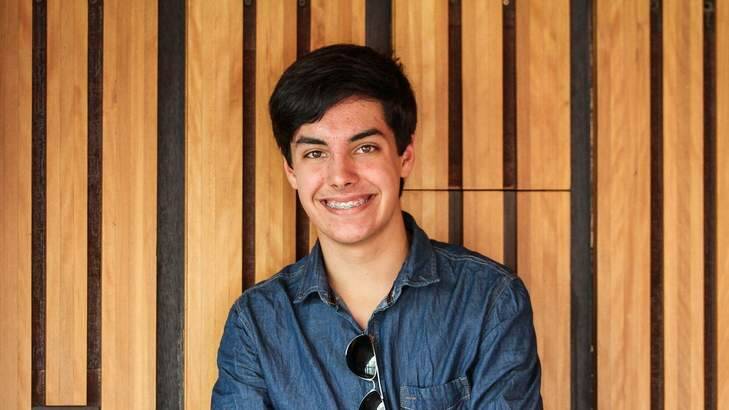 Canberran Oliver Levi-Malouf whose film   "I know I am a sensation"    has reached the finals of Tropfest Jr. Photo: Supplied