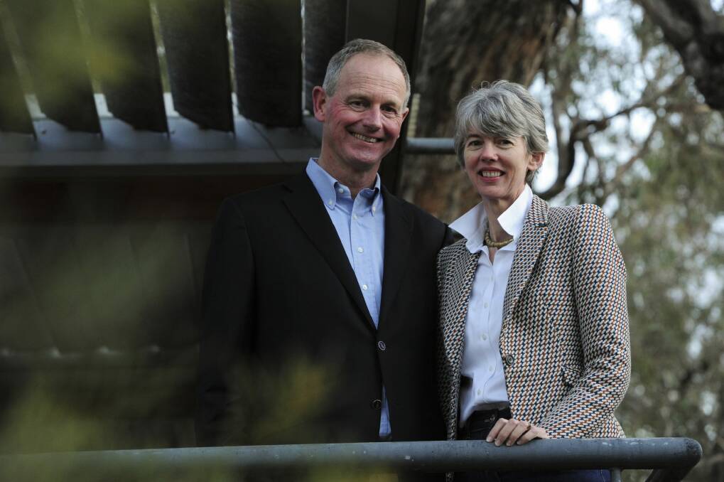 Graham and Louise Tuckwell say their scholarship program at ANU is intended to encourage students to get involved and give back.
 Photo: Graham Tidy