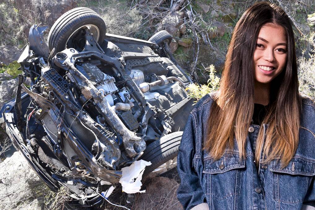 Kathleen Bautista survived for seven days after her car crashed in steep bushland near Canberra. Photo: Fairfax Production