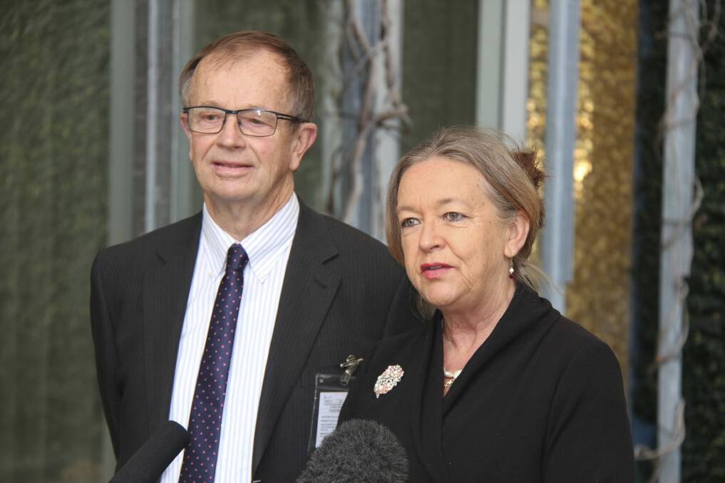 Extension granted: Professor Anthony Shaddock and ACT Education Minister Joy Burch.