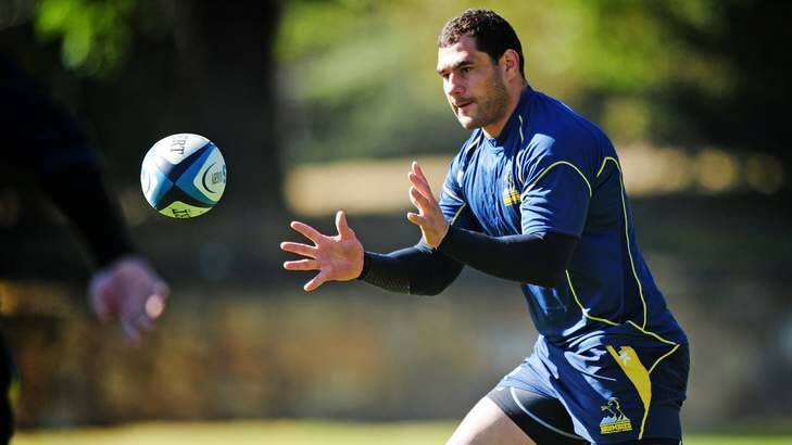 George Smith trains with the Brumbies on Friday. Photo: Katherine Griffiths