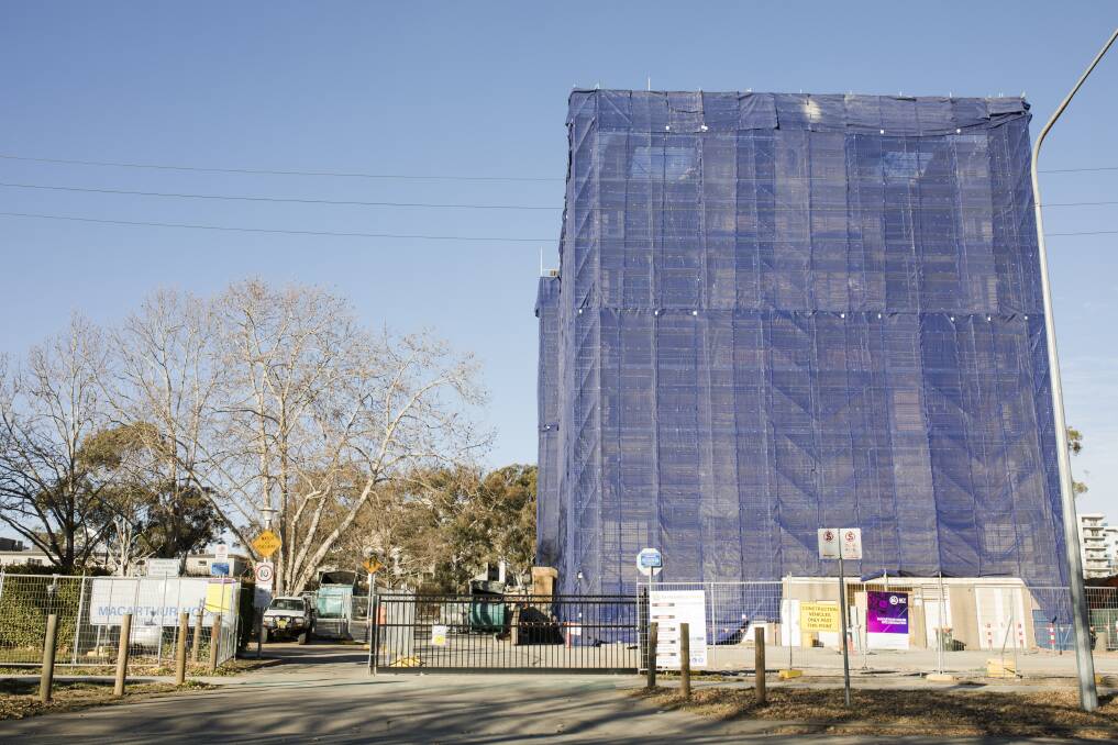 Macarthur House, which is currently being demolished is bounded by Wattle Place, MacArthur Avenue, and Northbourne Avenue. The block is the final parcel to be sold as part of the initiative. Photo: Jamila Toderas