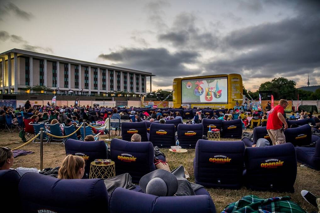 The Ben & Jerry's Openair Cinemas in Canberra. Photo: Supplied