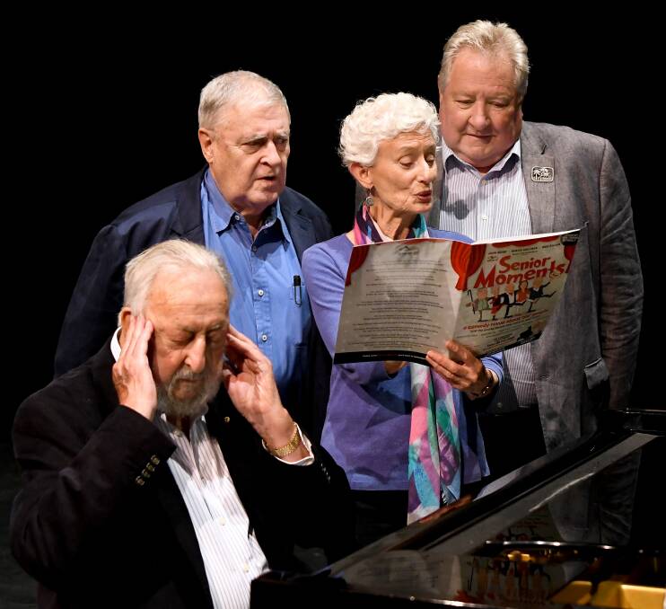 Geoff Harvey, Max Gillies, Benita Collings and John Wood star in Senior Moments.  Photo: Supplied