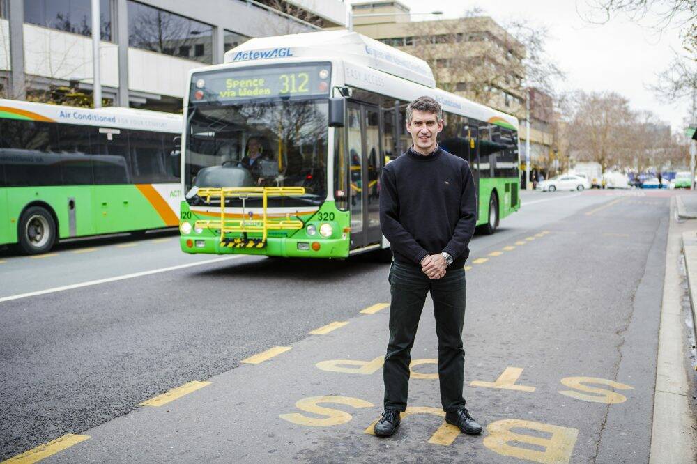 NICTA researcher Philip Kilby has put forward a proposal for new off-peak public transport in Canberra.  Photo: Jamila Toderas