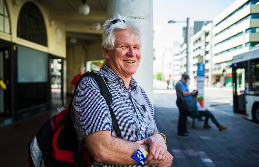 Paul McKie, of Macgregor, is happy Transport Canberra is cracking down on fare evasion on public transport.  Photo: Elesa Kurtz